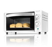 Cecotec Horno Sobremesa Bake&Toast 490. 1000 W, Capacidad 10 l, Temperatura hasta 230ºC, Temporizador hasta 60 Min, Perfecto para Panini y Bollería, Incluye Bandeja Recogemigas, Blanco