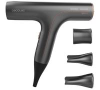 Cecotec Secador de pelo Bamba Ionicare 6000 RockStar Soft. Bajo consumo, 1200W, Motor digital con iones reales, Extreme Protect, Función autolimpieza, Silencioso, Incluye 3 boquillas Gris