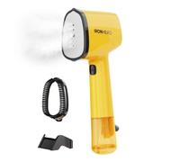 Cecotec Plancha Vertical Suela Cerámica IronHero V-1500 Essential Yellow, Potencia 1500W, Vapor continuo 25g/min, Calentamiento rápido, Desinfecta, limpia y cuida tus prendas, Suela revestida cerámica