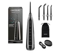Cecotec Irrigador Bucal Portátil ToothCare 6000 Jet Liberty. Irrigador Dental, Autonomía 30 Días, Tanque 180ml, Presión Ajustable 30-80 PSI, Cabezales Magnéticos, Frecuencia Pulso 1500 veces/min, IPX7