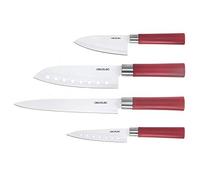 Cecotec Set de 4 Cuchillos con Recubrimiento cerámico, Acero Inoxidable, Multicolor