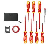 Cecotec Juego de Destornilladores Aislados 7 Piezas HardGyro 11 SafeVolt Magnetic. Aislados VDE hasta 1000V, VDE y GS, Acero CR-V, Puntas Magnéticas, Incluye Magnetizador, Buscapolos y Cinta Aislante