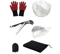 Cecotec Juego de Utensilios para Barbacoa de Acero Inoxidable DragonPack 6000 L. Pinzas de Gran Agarre, Cubierta Protectora, Recolector de Cenizas y Canasta para Carbón para Cocción Óptima
