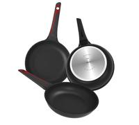 Cecotec Juego Sartenes de 20, 24 y 28 cm Antiadherentes Colección Gourmet+ | Tres Capas Antiadherente ILAG Ultimate Protect Pro, Fondo 5,5mm, Compatible Todas Cocinas