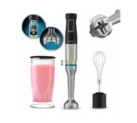 Cecotec Batidora de Mano Katana 15 Cream B. 1500 W, 21 Velocidades y Turbo, 4 hojas con Titanio Negro, Campana antisalpicaduras, Pie extralargo,Varillas monta claras, Vaso 800 ml