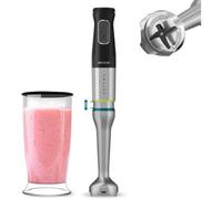 Cecotec Batidora de Mano Katana 15 Jar D. 1500 W, 21 Velocidades y Turbo, 4 Hojas con Titanio Negro, Campana antisalpicaduras, Pie extralargo, Vaso 800 ml