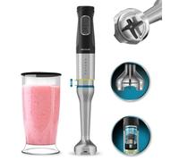 Cecotec Batidora de Mano Katana 15 Jar G. 1500 W, 21 Velocidades y Turbo, 4 Hojas con Titanio Negro, Campana antisalpicaduras, Pie extralargo, Vaso 800 ml
