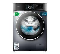 Cecotec Lavadora 7Kg Bolero DressCode 7500 Inverter Steel A. 16 Programas, Baso Consumo, Motor Inverter plus, SteamMax
