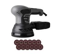 Cecotec Lijadora Rotorbital PerfectSurface 350 Rotate. 350W, 13000rpm, 12 Recambios, Depósito de Polvo, Conexión para el Aspirador, Doble Movimiento Excéntrico, 26000mov/min, Cable de 3m