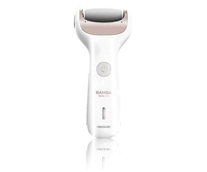 Cecotec Lima Eléctrica para Pies con Batería Recargable Bamba SkinCare Silky. Batería de Litio, 2 Modos: Inalámbrico y con Cable, Incluye 2 Rodillos de distintos gramajes, Diseño Ergonómico