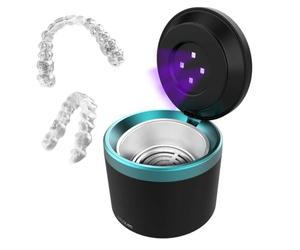 Cecotec Limpiador Ultrasonido Dental para Férulas y Dentaduras ToothCare Elite Clean. Limpieza con Vibraciones Ultrasónicas, Cesta Inserción/Extracción, Luces UV, Resultados en 5min, Tanque 200ml