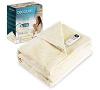 Cecotec Manta Eléctrica 160x130cm HeatConfort Calma (160 x 130). 115W, 10 Niveles de Temperatura Ajustables, Controlador LCD Extraíble, Temporizador con Apagado Automático, PTC+ Tecnología NTC
