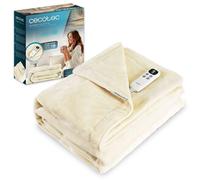Cecotec Manta Eléctrica 180x130cm HeatConfort Calma (180 x 130). 115W, 10 Niveles de Temperatura Ajustables, Controlador LCD Extraíble, Temporizador con Apagado Automático, PTC+ Tecnología NTC