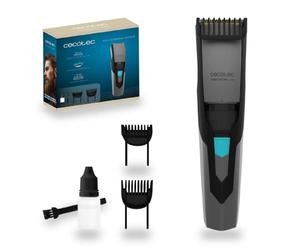 Cecotec Máquina cortadora de barba inalámbrica PrecisionCare Barber. Barbero a batería con cuchillas de acero inoxidable, peine de 1-10 mm y 11-20 mm, autonomía de 60 minutos, incluye cepillo y aceite