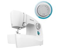 Cecotec Máquina de Coser, Compacta y Portátil, 15 Puntadas, Principiantes, BelleCouture 1500 Essential. Ojal Manual en 4 Tiempos, Ojalador Regulable, Tensión del hilo Ajustable y Kit de Accesorios