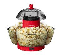 Cecotec Máquina de Palomitas Eléctrica Fun&Taste P'Corn Lotus. Palomitero de 1200 W, Palomitas Listas en 2 Mins, Incluye 4 Recipientes Extraíbles, Capacidad Total de 4,5 L, Rojo
