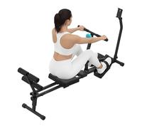 Cecotec Máquina de Remo Hidráulica - Plegable y Compacta - Drumfit Rower CompactROW. 12 Niveles de Resistencia, Peso hasta 110kg, Fortalece Brazos, Espalda y Mejora la Resistencia Cardiovascular