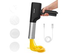 Cecotec Máquina para hacer Pasta y Churros Inalámbrica Fun EasyPasta. 40W, Capacidad 200gr, 3 Discos Incluidos, Prepara Fideos o Noodles, Spaghettis y Tallarines, 50 Usos por Carga de Batería