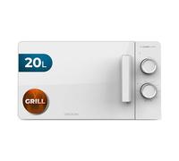 Cecotec Microondas de 20L Proclean 3120 Flatbed. Potencia de 700W y Grill de 800W, Diseño Compacto, Interior Cerámico, Modo descongelación, Temporizador 30 Min, Tecnología 3Dwave