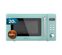 Cecotec Microondas Digital con Grill de 20 L Proclean 5110 Retro Green. 700 W en 5 Niveles, Temporizador hasta 60 mins, 8 Programas y Modo Descongelación, Diseño Vintage en Verde