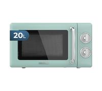 Cecotec Microondas Mecánico de 20 L Proclean 3010 Retro Green. 700 W en 6 Niveles, Temporizador hasta 30 Minutos, Modo Descongelación, Diseño Vintage en Verde, Acabados en Acero