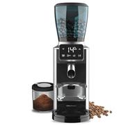 Cecotec Molinillo Café Eléctrico SteelMill Touch. 150W, Acabados en Acero inoxidable, Panel Táctil y 30 niveles de Molienda, Contenedor de Grano 300gr con Tapa y 200gr de Café en Polvo