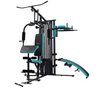 Cecotec Multiestación de Entrenamiento Multifuncional Drumfit HomeGym 2000 Double. 2 Estaciones, Bloque Total 65Kg, Full-Body Workout, Almohadillas Acolchadas, Ajustable, Peso Máx 150Kg