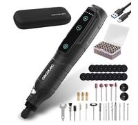 Cecotec Multiherramienta Rotativa con Batería de 3,7V Multihand One Detail, Velocidad Ajustable en 5 Niveles (5000-18000 rpm), Lud LED Integrada, Incluye Estuche y 74 Accesorios de Corte, Lijado y Más