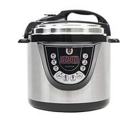 Cecotec Olla Electrica a Presión Programable Olla GM Modelo D, Multifunción, 6 Menús, Función Freír, Capacidad de 6l, 70-125 kPa, Programable 24h, Incluye Recetario, 1000W, Acero Y Negro