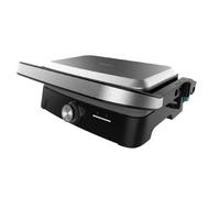 Cecotec Parrilla Eléctrica con Grill Rock'nGrill 1500 Full Open. 1500W, Apertura 180º, RockStone Antiadherente, Placa Flotante, Recogegrasas, Almacenamiento Vertical, Temperatura Regulable, 281x173mm