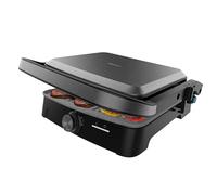 Cecotec Parrilla Eléctrica con Grill Rock'nGrill 2000 Full Open. 2000W, Apertura 180º, RockStone Antiadherente, Placa Flotante, Recogegrasas, Almacenamiento Vertical, Temperatura Regulable, 279x229mm