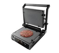 Cecotec Parrilla Eléctrica con Grill Rock'nGrill 2000 Smash PerfectCook. 2000W, Sonda Temp, Smash Burger, Smokeless, Dual Temp, Recogegrasas, Placas Reversibles, Superficie 30x21cm, Acero Inoxidable