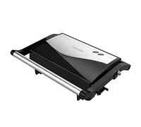 Cecotec Parrilla Eléctrica Rock'nGrill 750 Full Open. 750 W, Plancha Sandwichera, Revestimiento de Piedra RockStone, Apertura de 180º, Superficie 23x14,5, Pinza de cierre y Hueco recogecables