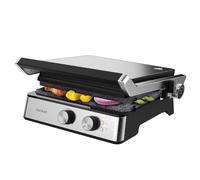 Cecotec Parrilla Eléctrica Rock'nGrill Blaze. 2400W, Revestimiento RockStone, Fácil Limpieza, Apertura de 180º, Libre de BPA, Superficie de Cocinado de 29x23 cm, Temperatura Regulable