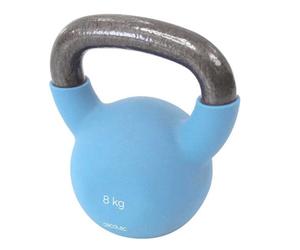 Cecotec Pesa Rusa de 8Kg Drumfit KettleBell 8000 Neo. Revestimiento de Neopreno, Hierro Fundido, Agarre Ergonómico, Diseño Estético y Fácil de Limpiar, Dimensiones 17.9x12.8x20cm