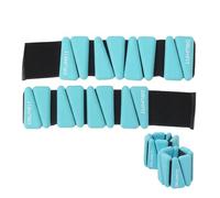 Cecotec Pesas para Tobillo y Muñecas Ajustables Drumfit AnkleBell 1000 Neo, Set de 2 Tobilleras Ajustables con Velcro, Peso de 1Kg / 2Kg / 2,5Kg, Rellenas de Arena, Dimensiones 28x10x3.5cm