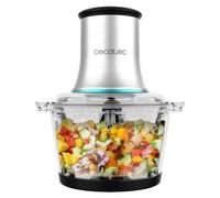 Cecotec Picadora ChopBeat 2000 Vindaloo Glass, 500W de Potencia, Pica, Trocea y Corta, Cuchilla de 4 Hojas de Acero Inoxidable, 2 Velocidades, Bol Cristal 500g