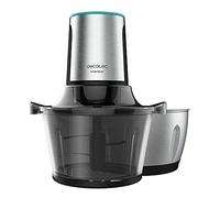 Cecotec Picadora de Carne y Verduras Eléctrica ChopBeat 1500 TitanBlack Glass&Steel. 600 W, 4 Cuchillas de Titanio Negro, 2 Boles Incluidos: Cristal y Acero Inox de 1,5 L, 2 Velocidades