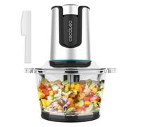 Cecotec Picadora Eléctrica de Alimentos Picadora ChopBeat 2000 Delhi Glass. 500 W, Pica, Trocea y Corta Carne, Verduras y Hielo, Cuchilla de 4 Hojas de Acero Inox, 2 Velocidades, Bol de 500 gr