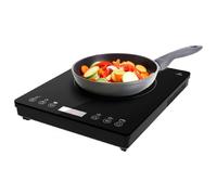 Cecotec Placa de Inducción Portátil 1 Fuego Full Magma Slim. 2000W de Potencia en 8 Niveles, Diseño en Cristal de Alta Resistencia, Display Táctil, Temporizador, Fácil Limpieza