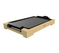 Cecotec Plancha de Asar eléctrica Tasty&Grill 2000 Bamboo. 2000 W, Estructura de bambú, Termostato regulable, Superficie plana Antiadherente, Revestimiento aluminio fundido, Apta para lavavajillas