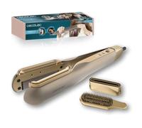 Cecotec Plancha de Pelo con Aire AirLisse 2in1 ForceDry Champagne. 1000W, Flujo de Aire 19,7m/s, 2 Cabezales Imantados, Sin Frizz, Función Plasma, Motor Brushless, 4 Temperaturas y 2 Velocidades