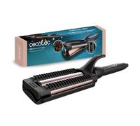 Cecotec Plancha de Pelo de Ondas RitualCare 1000 Summer Waves. 90W, 3 Barriles de 25mm con Revestimiento de Cerámica, 3 Temperaturas Ajustables, 3 Ajustes de Temperatura, Cable 360º
