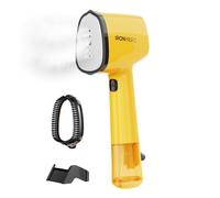 Cecotec Plancha Vertical Suela Cerámica IronHero V-1500 Essential Yellow, Potencia 1500W, Vapor continuo 25g/min, Calentamiento rápido, Desinfecta, limpia y cuida tus prendas, Suela revestida cerámica