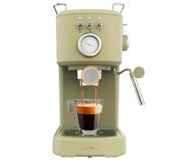 Cecotec Cafetera Espresso Compacta Power Espresso 20 Retro Green. 1100 W, 20 Bares, Vaporizador Orientable, Brazo Portafiltros con Doble salida y 2 Filtros, 1,25 Litros