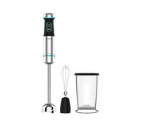 Cecotec Batidora de mano Power TitanBlack 1200 XL Cream. 1200 W, Tecnología CrossBlades con Cuchillas 4 hojas, Pie XL, Campana antisalpicaduras, Selector de velocidad, Vaso 800 ml y Varilla