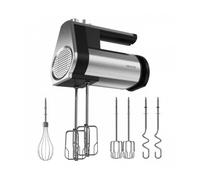 Cecotec Batidora de Varillas PowerTwist 500 Full Steel. 500 W, 5 Velocidades más Función Turbo, 3 Accesorios: Varilla de Globo, Varillas Batidoras y Garfios Amasadores, Diseño Ergonómico