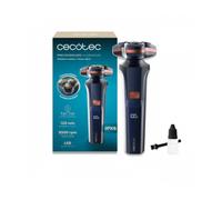 Cecotec Afeitadora Rotativa PrecisionCare Aluminium. Cuchillas para Pelo Largo y Corto, Pantalla LED Inteligente, 2 Velocidades, 8500rpm, Autonomía 2h, Cabezal Magnético y Revestimiento de Titanio