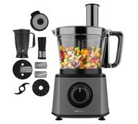 Cecotec Procesador de alimentos Paprika 1300 Full, 2000W de Potencia, Acero Inoxidable, 2 Velocidades, 3 Discos de corte, Incluye Bowl 3,5 L, Jarra 1,8 y Exprimidor