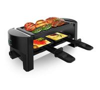 Cecotec Raclette con Grill Eléctrico para 2 Personas Raclette Cheese&Grill 3200 Pocket. 320W, Acabados Acero Inox, Placa de Asar Antiadherente con Superficie de Grill, Incluye 2 Sartenes y 1 Espátula